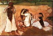 Edgar Degas Three Women Combing their Hair oil painting reproduction